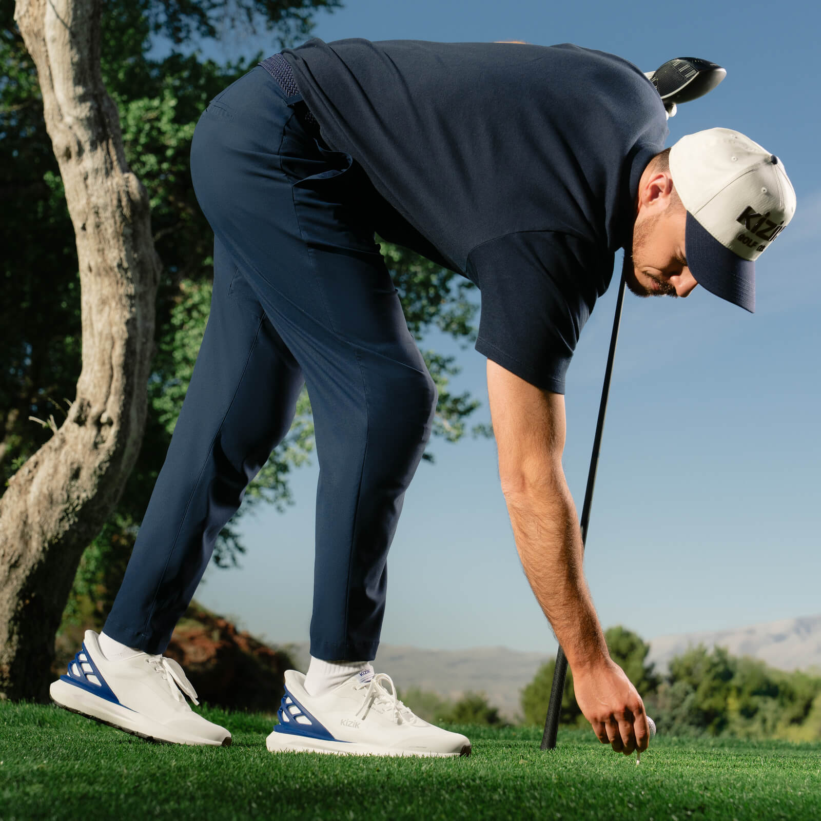 Men's Athens Golf - White/Surf the Web - Image 9
